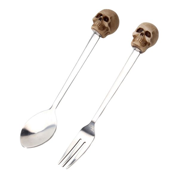 halloween skull cutlery, skull fork cutlery spoon material 304 stainless steel creative gift
halloween skull cutlery, skull fork cutlery spoon material 304 stainless steel creative gift