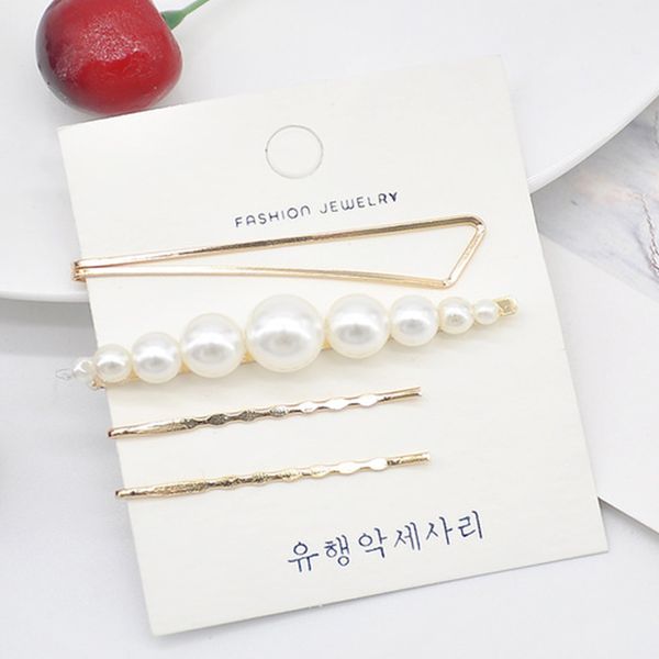 3pcs/set hairpins with pearls metal gold color hair clip barrette hairband hairpins headdress for women girls hair accessories, Golden;white
3pcs/set hairpins with pearls metal gold color hair clip barrette hairband hairpins headdress for women girls hair accessories, Golden;white