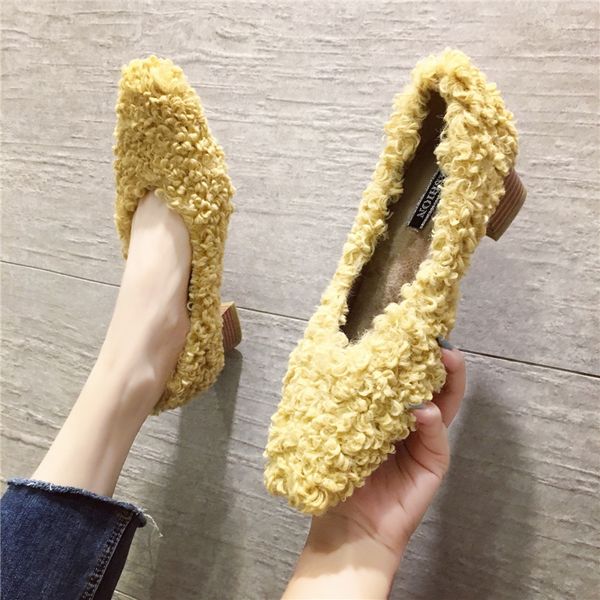 new faux fur square heels shoes women square toe pumps shallow furry slides casual slip on pump winter zapatos de mujer, Black
new faux fur square heels shoes women square toe pumps shallow furry slides casual slip on pump winter zapatos de mujer, Black