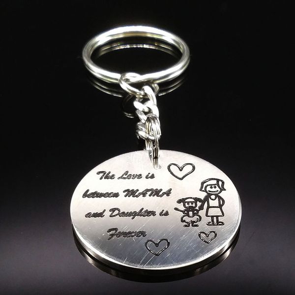 2019 family love and daughter plated silver stainless steel keychain for women key chain jewelry mother's day gift
2019 family love and daughter plated silver stainless steel keychain for women key chain jewelry mother's day gift