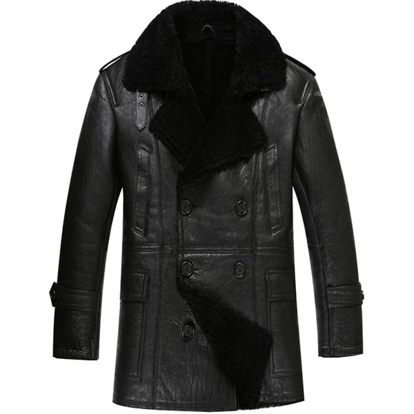 leather jacket real fur coat sheep shearling fur coat men short winter men wool jacket 2019 veste homme 158 yy725, Black
leather jacket real fur coat sheep shearling fur coat men short winter men wool jacket 2019 veste homme 158 yy725, Black