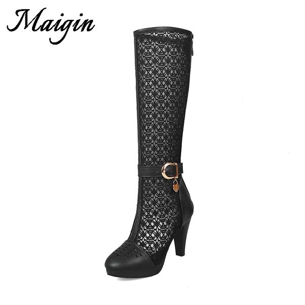 maigin big size knee high boots women 2018 new buckle lace sandals summer round toe high heels long boots breathable shoes women, Black
maigin big size knee high boots women 2018 new buckle lace sandals summer round toe high heels long boots breathable shoes women, Black