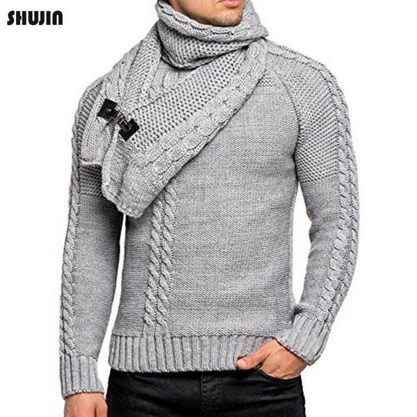 shujin 2019 new men casual neck pullover sweaters spring autumn slim fit long sleeve cable knitwear with scarf male solid, White;black
shujin 2019 new men casual neck pullover sweaters spring autumn slim fit long sleeve cable knitwear with scarf male solid, White;black