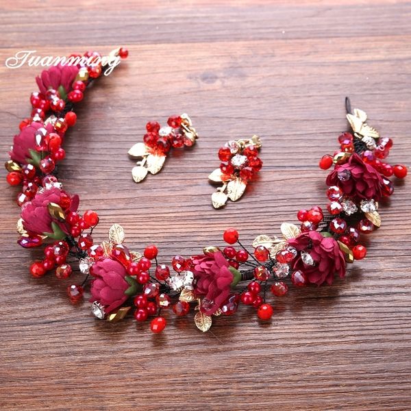 red pearl crystal flower wedding headband earring sets for women hair jewelry tiara hairband wreath bride crown hair accessories c19041101, Slivery;golden
red pearl crystal flower wedding headband earring sets for women hair jewelry tiara hairband wreath bride crown hair accessories c19041101, Slivery;golden