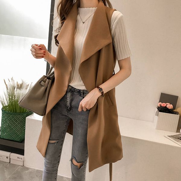 elegant long blazers vest coat women chaleco mujer fashion suit vest women coat lace up sleeveless trench waistcoat c5350, Black;white
elegant long blazers vest coat women chaleco mujer fashion suit vest women coat lace up sleeveless trench waistcoat c5350, Black;white