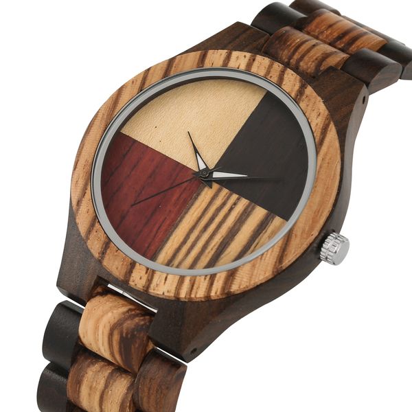 4 colors splice dial wood watch retro solid full wooden bangle mixed color quartz clock male men's wrist watch luxury reloj, Slivery;brown
4 colors splice dial wood watch retro solid full wooden bangle mixed color quartz clock male men's wrist watch luxury reloj, Slivery;brown