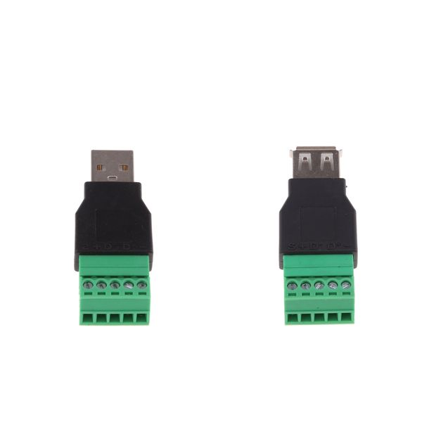 2шт usb 2.0 type-a female / male plug to 5 pin screw terminal plug connectors конвертеры
2шт usb 2.0 type-a female / male plug to 5 pin screw terminal plug connectors конвертеры