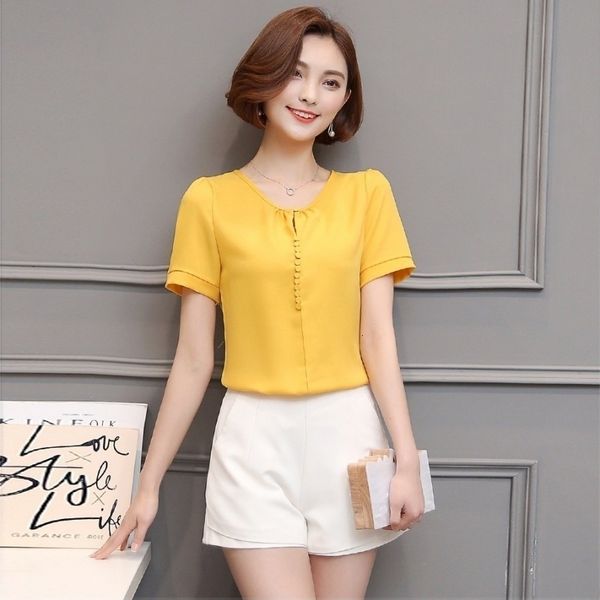 ladies designer womens blouses summer chiffon womens and casual shirts elegant button blouse polyester women feminina, White
ladies designer womens blouses summer chiffon womens and casual shirts elegant button blouse polyester women feminina, White