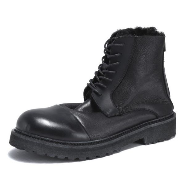 2020 new real sheep fur warm fleece genuine leather motorcycle boots men retro round toe lace up ankle boots male shoes
2020 new real sheep fur warm fleece genuine leather motorcycle boots men retro round toe lace up ankle boots male shoes