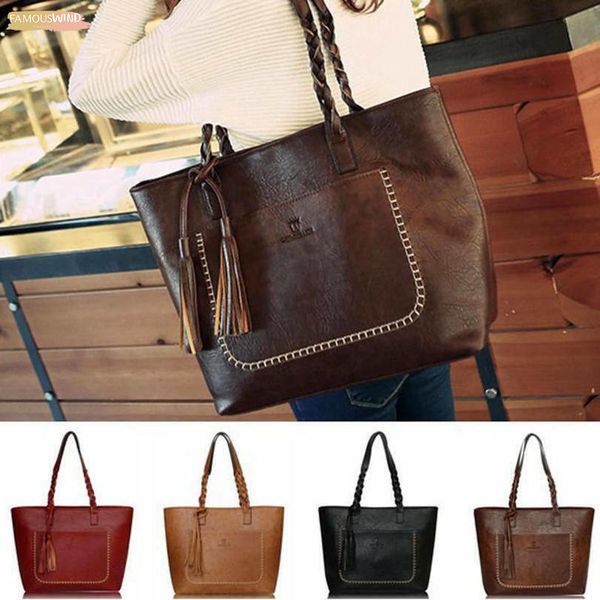 plain fashion women pu leather shoulder bags tote purse vintage handbag high capacity
plain fashion women pu leather shoulder bags tote purse vintage handbag high capacity