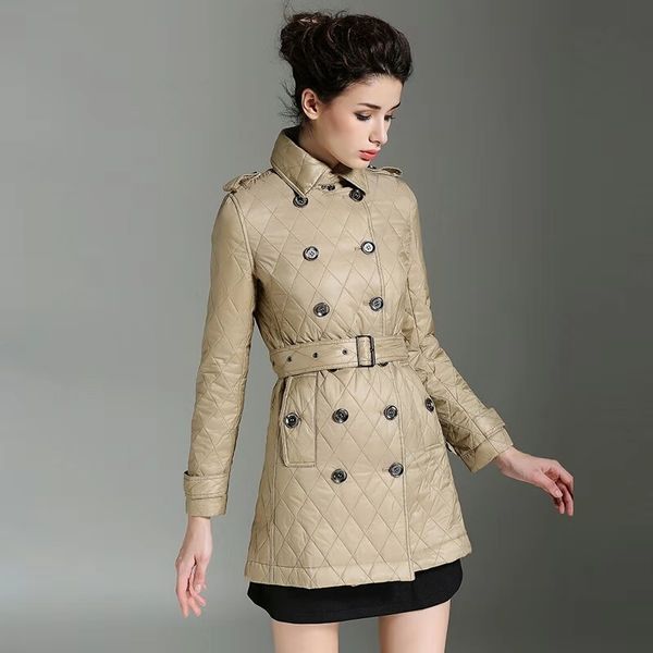 women winter thick coat luxury designer solid cotton padded trench coat vintage british style jacket argyle belt black khaki jackets sml, Black;brown
women winter thick coat luxury designer solid cotton padded trench coat vintage british style jacket argyle belt black khaki jackets sml, Black;brown