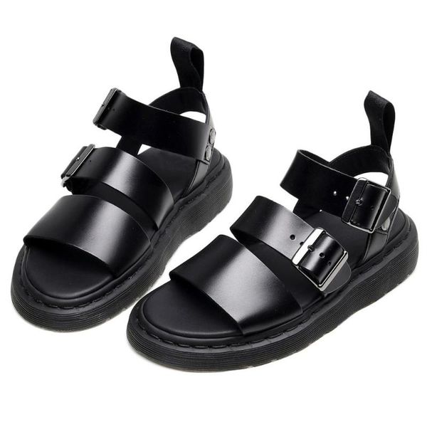 2020 retro roman sandals buckle peep toe beach shoes wild genuine leather fashion sandals, Black
2020 retro roman sandals buckle peep toe beach shoes wild genuine leather fashion sandals, Black