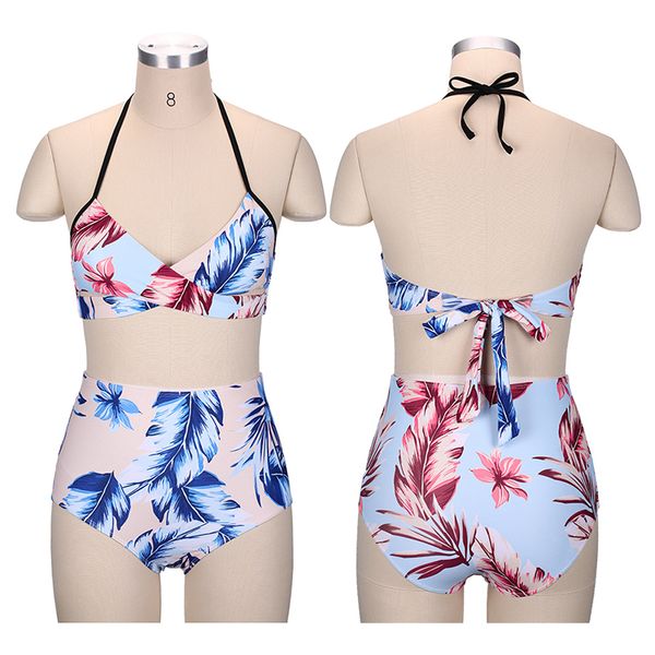 2019 split swimsuit female european and american foreign trade new printing conservative high waist strap bikini swimsuit, White;black
2019 split swimsuit female european and american foreign trade new printing conservative high waist strap bikini swimsuit, White;black