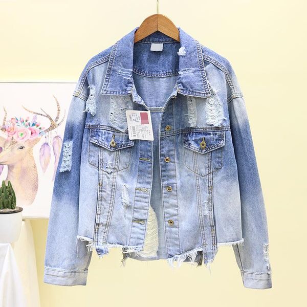 irregular cowboy short coat female new korean version loose bf hole edge fringed student denim coats all-match jacket, Black;brown
irregular cowboy short coat female new korean version loose bf hole edge fringed student denim coats all-match jacket, Black;brown