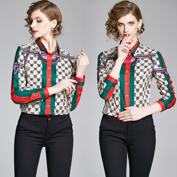 classic designs quality office blouse women luxury print 2020 spring summer ol elegant lapel neck ladies casual slim shirts long sleeve, White
classic designs quality office blouse women luxury print 2020 spring summer ol elegant lapel neck ladies casual slim shirts long sleeve, White