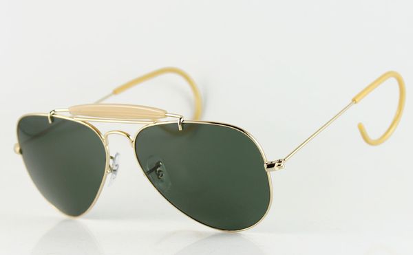 new style designer sunglasses pilot eyewear fashion outdoorsman glasses mens/womens brand 3030 l0216 gold sunglasses green lens 58mm, White;black
new style designer sunglasses pilot eyewear fashion outdoorsman glasses mens/womens brand 3030 l0216 gold sunglasses green lens 58mm, White;black