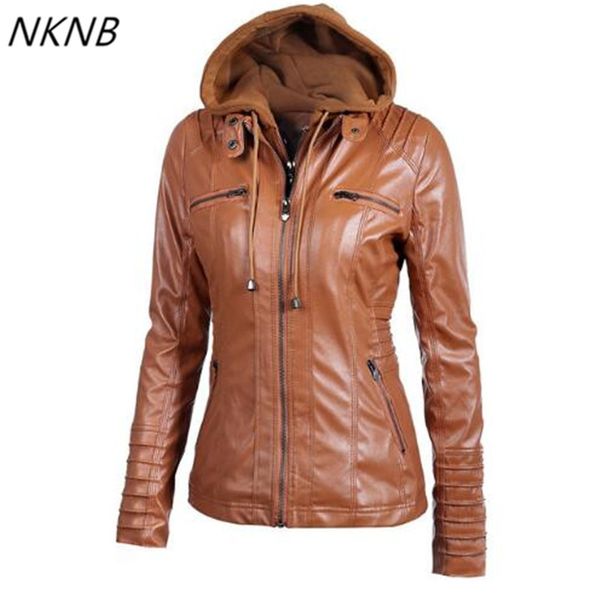 2019 new women faux leather jacket pu motorcycle hooded hat detachable casual leather plus size 5xl punk outerwear, Black
2019 new women faux leather jacket pu motorcycle hooded hat detachable casual leather plus size 5xl punk outerwear, Black