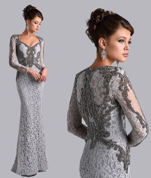 custom made silver mother of the bride dresses mermaid v-neck long sleeves lace beaded mother dresses evening dresses for wedding, Black;red
custom made silver mother of the bride dresses mermaid v-neck long sleeves lace beaded mother dresses evening dresses for wedding, Black;red