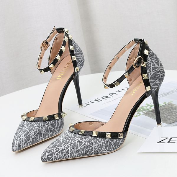 high heel woman sandal ankle wrap women sandals stiletto heel ladies shoes plaid spring summer shoes for girls, Black 
high heel woman sandal ankle wrap women sandals stiletto heel ladies shoes plaid spring summer shoes for girls, Black