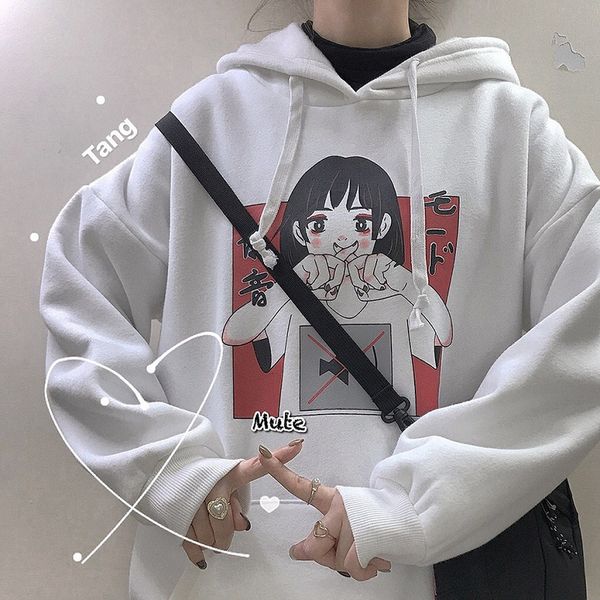 ulzzang japanese cartoon printing women hooded sweatshirt winter new harajuku loose plus velvet thick casual female sweatshirt, Black
ulzzang japanese cartoon printing women hooded sweatshirt winter new harajuku loose plus velvet thick casual female sweatshirt, Black