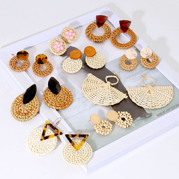 korean style fashion handmade natural wooden straw woven vine rattan earrings for women 2020 boho geometric acrylic drop earring, Silver
korean style fashion handmade natural wooden straw woven vine rattan earrings for women 2020 boho geometric acrylic drop earring, Silver
