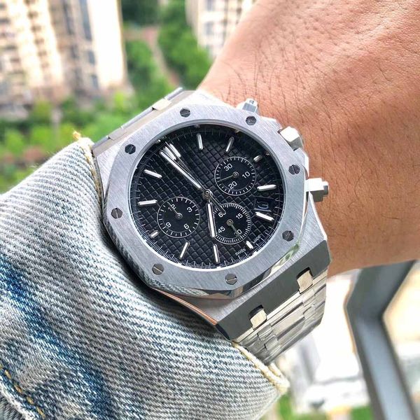 new deluxe men watch rose gold stanless steel 42mm vk chronograph quartz movement sports men designer watches orologio di lusso, Slivery;brown
new deluxe men watch rose gold stanless steel 42mm vk chronograph quartz movement sports men designer watches orologio di lusso, Slivery;brown