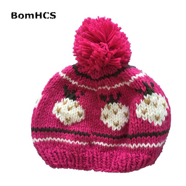 bomhcs 100% handmade cute strawberry jacquard weave beanie winter warm knit women's hat
bomhcs 100% handmade cute strawberry jacquard weave beanie winter warm knit women's hat
