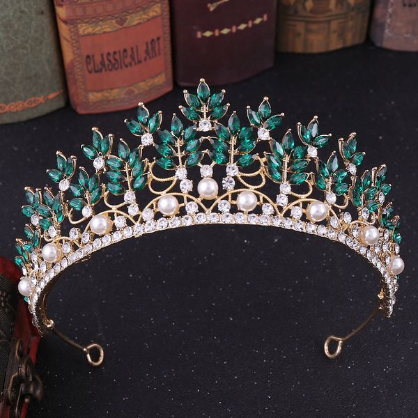 diezi baroque fashion green red blue pink white crystal tiara crown headband bridal diadem crown for women wedding hair jewelry, Golden;white
diezi baroque fashion green red blue pink white crystal tiara crown headband bridal diadem crown for women wedding hair jewelry, Golden;white