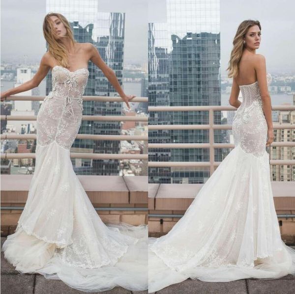 berta 2019 русалка свадебные платья sexy милая шеи кружева свадебные платья без рукавов vestido de novia развертки поезд свадебное платье, White
berta 2019 русалка свадебные платья sexy милая шеи кружева свадебные платья без рукавов vestido de novia развертки поезд свадебное платье, White