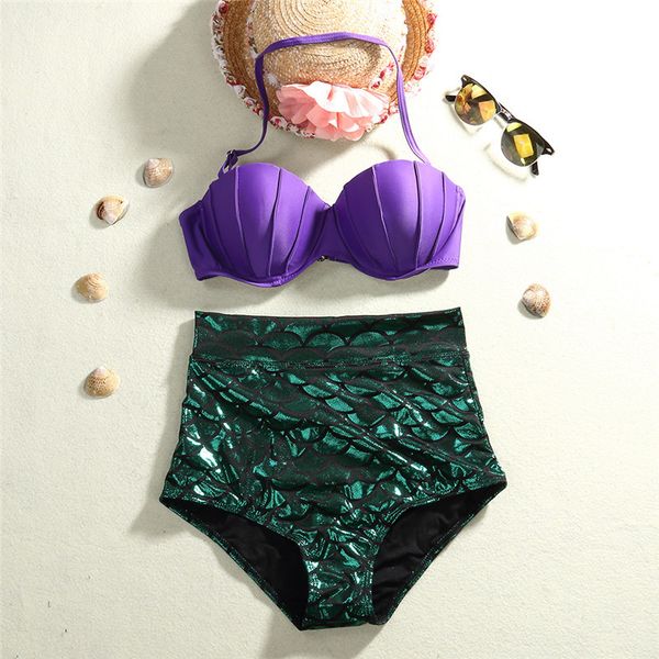 swimwear women bikini high waist mermaid swimsuit underwire push up high waist bikini set women swimwear bathing suits biquni, White;black
swimwear women bikini high waist mermaid swimsuit underwire push up high waist bikini set women swimwear bathing suits biquni, White;black