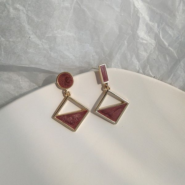 geometric hollow asymmetric clip earrings girls sweet earings charms, Silver 
geometric hollow asymmetric clip earrings girls sweet earings charms, Silver
