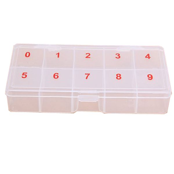 1 piece of plastic empty transparent false nail art tips rhinestone storage case box container with 10 grids
1 piece of plastic empty transparent false nail art tips rhinestone storage case box container with 10 grids