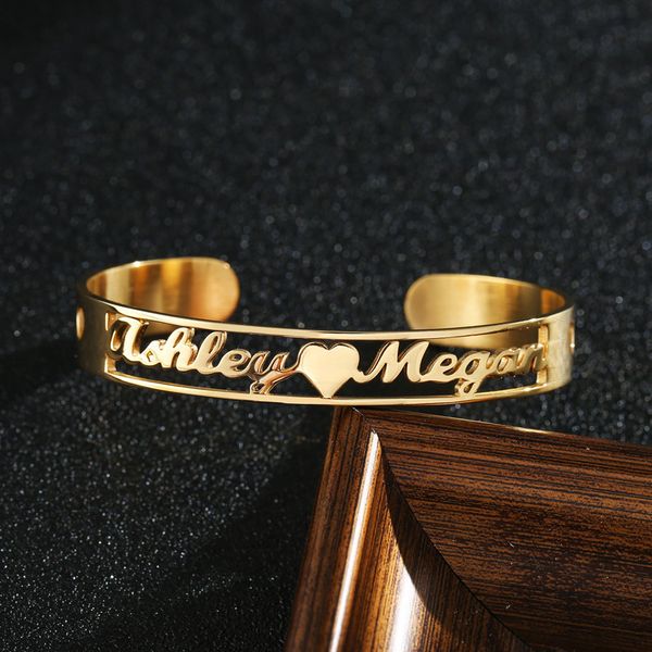 personalized nameplate bracelet custom gold name hollow bracelet adjustable stainless steel heart bijoux, Black
personalized nameplate bracelet custom gold name hollow bracelet adjustable stainless steel heart bijoux, Black