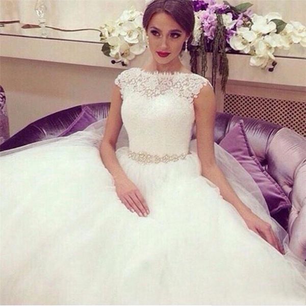 2020 princess wedding dress romantic ball gown crystal sash wedding dresses lace vintage bridal gowns vestido de novia buttons back, White
2020 princess wedding dress romantic ball gown crystal sash wedding dresses lace vintage bridal gowns vestido de novia buttons back, White