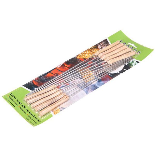 10 pcs/lot bbq stainless steel wooden handles barbecue sign kebab barbecue needle for outdoor camping picnic
10 pcs/lot bbq stainless steel wooden handles barbecue sign kebab barbecue needle for outdoor camping picnic