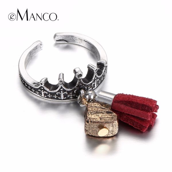 emanco noble princess crown charms cuff rings for women ancient silver plated korean velvet pendants fashion jewelry y200323, Slivery;golden
emanco noble princess crown charms cuff rings for women ancient silver plated korean velvet pendants fashion jewelry y200323, Slivery;golden