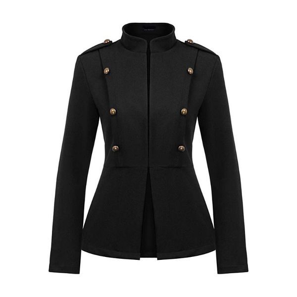 gold hands women casual long sleeve fashion buttons fit solid elegant office work business brand jacket vintage slim coat, Black
gold hands women casual long sleeve fashion buttons fit solid elegant office work business brand jacket vintage slim coat, Black