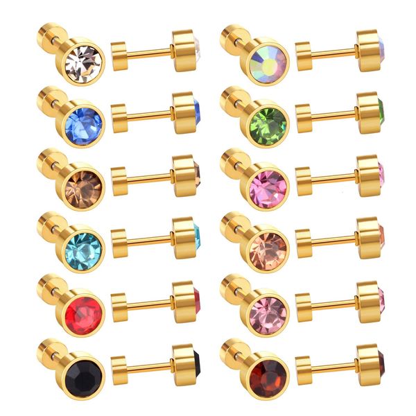 luxukisskids 12pairs/lot stainless steel earrings for women gold/steel round earings fashion jewelry screw back earring brincos v191206, Golden;silver
luxukisskids 12pairs/lot stainless steel earrings for women gold/steel round earings fashion jewelry screw back earring brincos v191206, Golden;silver
