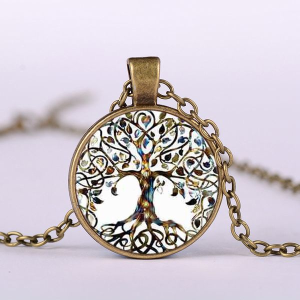 fashion retro tree of life necklace glass plant pendant bronze color chain necklaces jewelry for women girl sweater chain, Silver
fashion retro tree of life necklace glass plant pendant bronze color chain necklaces jewelry for women girl sweater chain, Silver