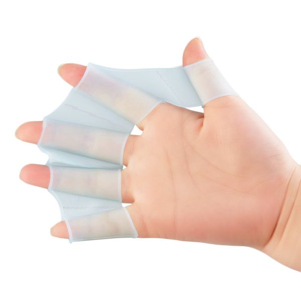 1 pair silicone swimming hand fins flippers palm finger webbed gloves paddle ing
1 pair silicone swimming hand fins flippers palm finger webbed gloves paddle ing