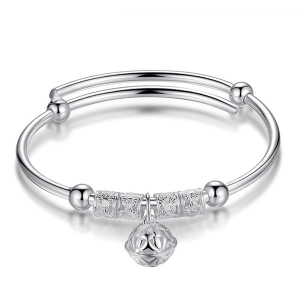 3style ethnic women's bell bangles shiny silver color hollow flowers lucky beads charms elastic armband fashion wirst jewelry, Black
3style ethnic women's bell bangles shiny silver color hollow flowers lucky beads charms elastic armband fashion wirst jewelry, Black