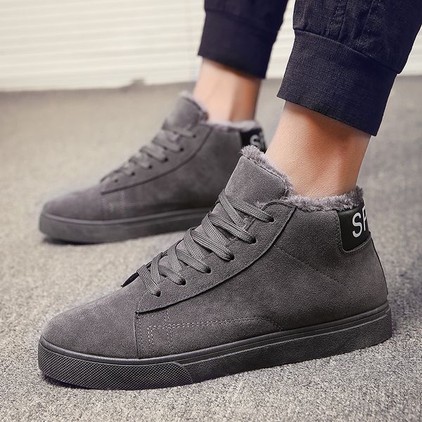 m&v snow boots men's suede winter shoes fur flock ankle boots warm cotton casual work shoes outdoor non-slip sneakers, Black
m&v snow boots men's suede winter shoes fur flock ankle boots warm cotton casual work shoes outdoor non-slip sneakers, Black