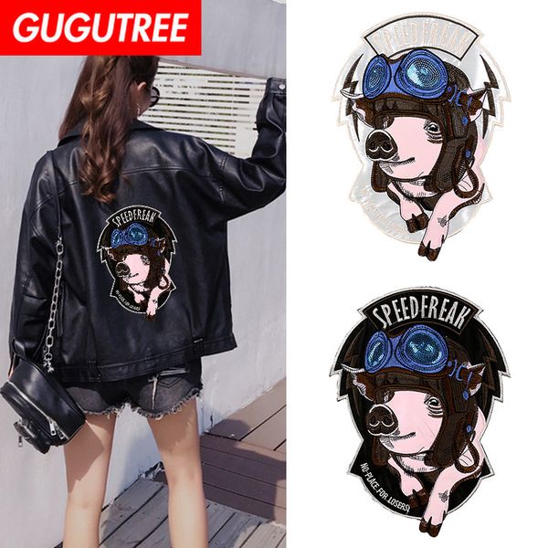 gugutree sequins embroidery big pig patch animal cartoon patches badges applique patches for clothing dxl-51, Black
gugutree sequins embroidery big pig patch animal cartoon patches badges applique patches for clothing dxl-51, Black