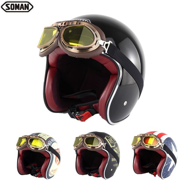 men retro black scooter helmet summer open face half face vintage half motorcycle helmets goggles moto chopper capacetes
men retro black scooter helmet summer open face half face vintage half motorcycle helmets goggles moto chopper capacetes