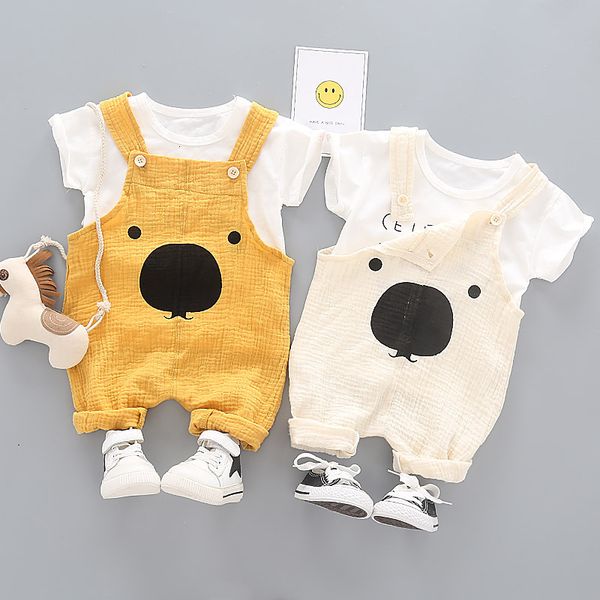 Summer Fashion Children's Clothing Cute Boys Girls Cartoon Shirts Bib Pants 2Pcs/Set Toddler Casual Cotton Kids Clothes Suits
Summer Fashion Children's Clothing Cute Boys Girls Cartoon Shirts Bib Pants 2Pcs/Set Toddler Casual Cotton Kids Clothes Suits