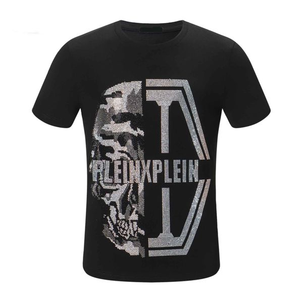 2019 100% cotton t-shirt men's luxury business men's short sleeve embroidered human skull ing, White;black
2019 100% cotton t-shirt men's luxury business men's short sleeve embroidered human skull ing, White;black