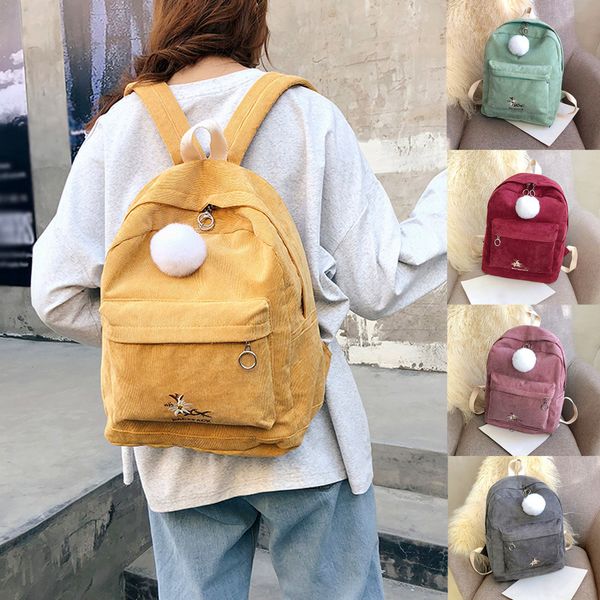 3019 new arrival fashion girl corduroy school bag backpack hairball women travel shoulder bag dropshipping 30 bolso de moda
3019 new arrival fashion girl corduroy school bag backpack hairball women travel shoulder bag dropshipping 30 bolso de moda
