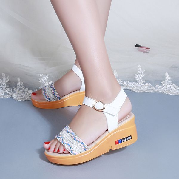 summer women sandals wedges shoes open toe platform sandals women casual buckle platform sandalias mujer nice, Black
summer women sandals wedges shoes open toe platform sandals women casual buckle platform sandalias mujer nice, Black