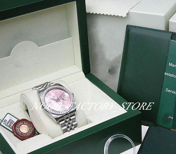 new factory 2813 automatic movement 36mm womens wg pink flower ara #116244 dress gift with original box diving watch, Slivery;brown 
new factory 2813 automatic movement 36mm womens wg pink flower ara #116244 dress gift with original box diving watch, Slivery;brown