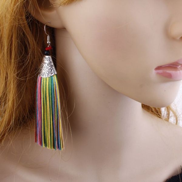 new bohemian mix stud earring dangle earring for women fashion long tassel fringe earring sets female earrings 102, Silver
new bohemian mix stud earring dangle earring for women fashion long tassel fringe earring sets female earrings 102, Silver